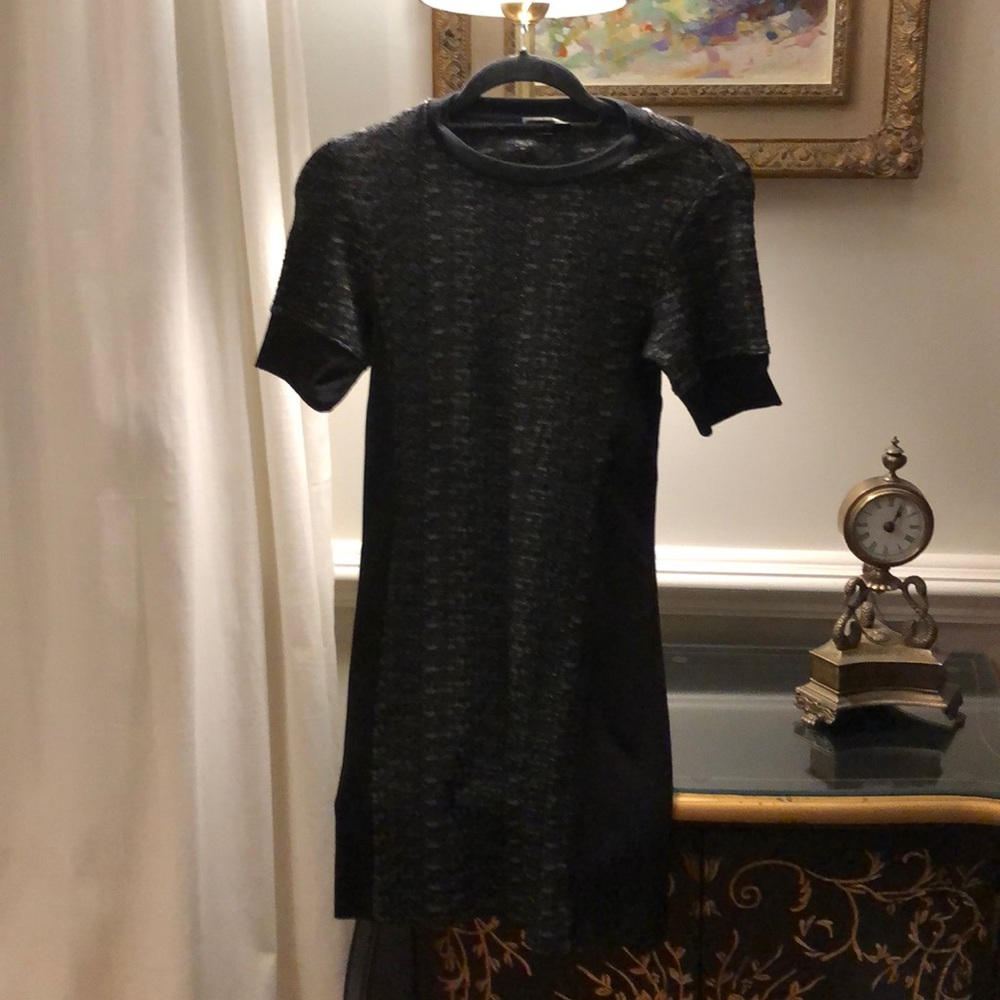Top Shop knit black fitted mini dress